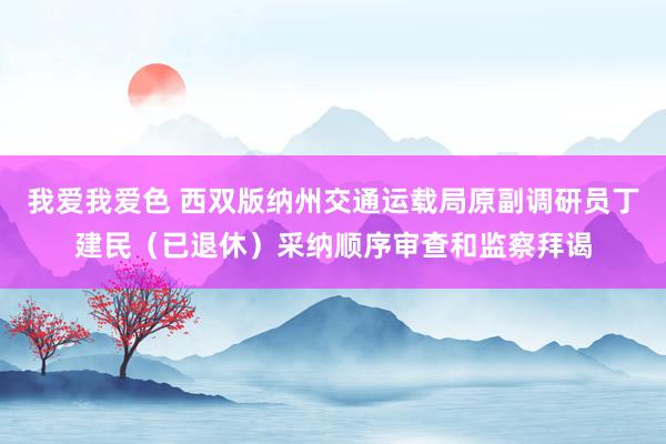 我爱我爱色 西双版纳州交通运载局原副调研员丁建民（已退休）采纳顺序审查和监察拜谒