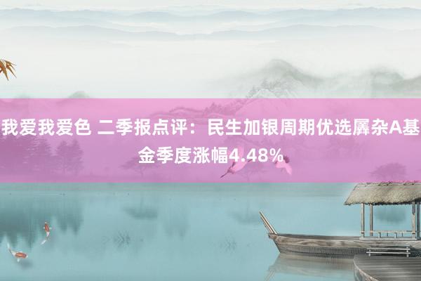 我爱我爱色 二季报点评：民生加银周期优选羼杂A基金季度涨幅4.48%