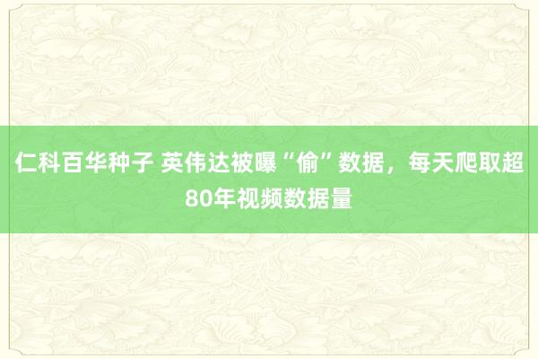 仁科百华种子 英伟达被曝“偷”数据，每天爬取超80年视频数据量