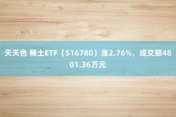 天天色 稀土ETF（516780）涨2.76%，成交额4801.36万元