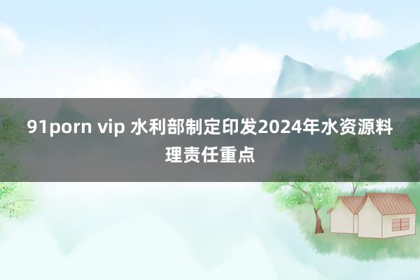 91porn vip 水利部制定印发2024年水资源料理责任重点