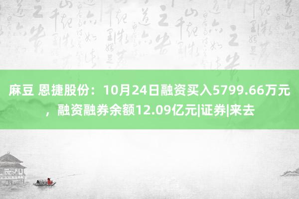 麻豆 恩捷股份：10月24日融资买入5799.66万元，融资融券余额12.09亿元|证券|来去